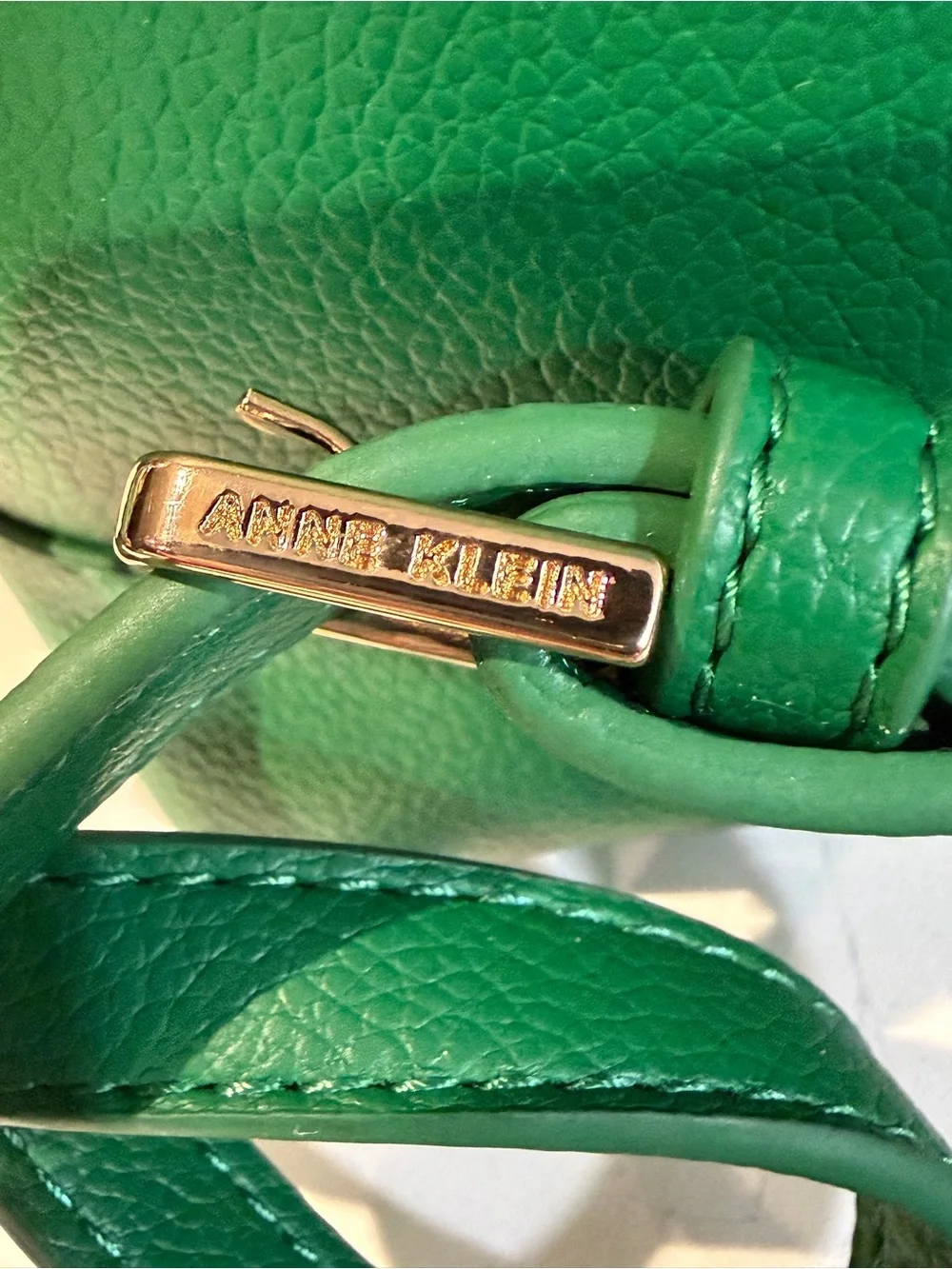 Anne‎ Klein Emerald Green Pebbled Crossbody Bag